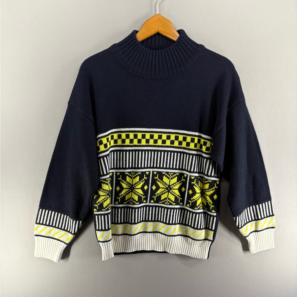 Vintage 90 Sweater KAELIN SKI  Retro Winter Wool Blend Classic Medium